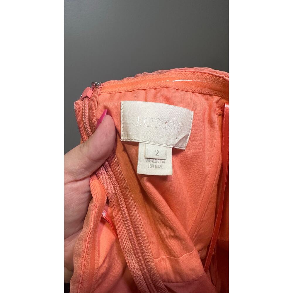 J. Crew Marbella Strapless Silk Chiffon Mini Dress Size 2 Homecoming Formal - Picture 8 of 13